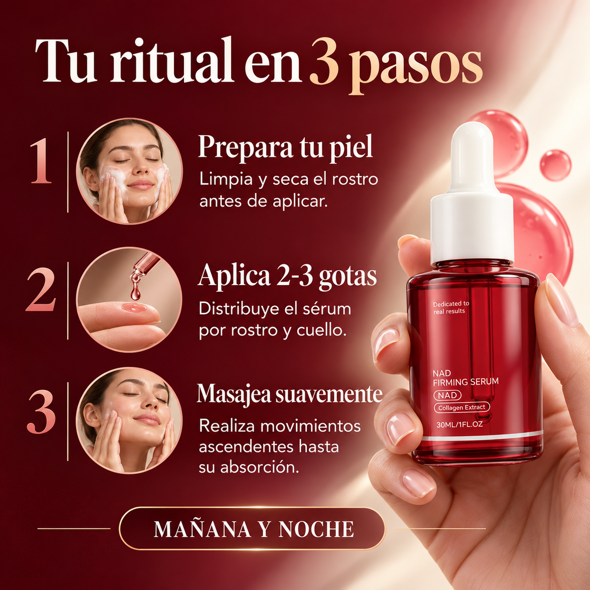 Sérum Reafirmante Facial NAD+ EGF — 30ml