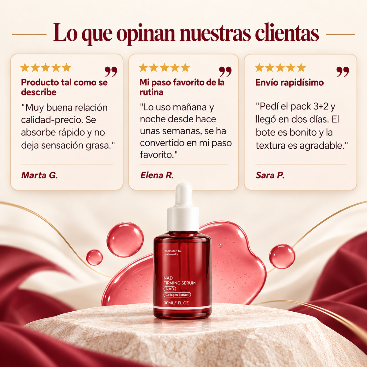 Sérum Reafirmante Facial NAD+ EGF — 30ml